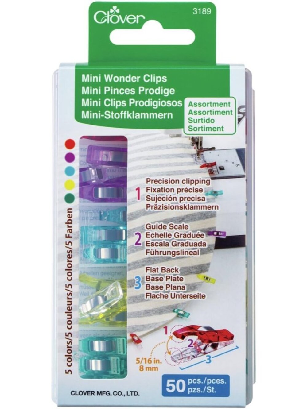Mini Wonder Clips 50 pcs. Assorted Colors